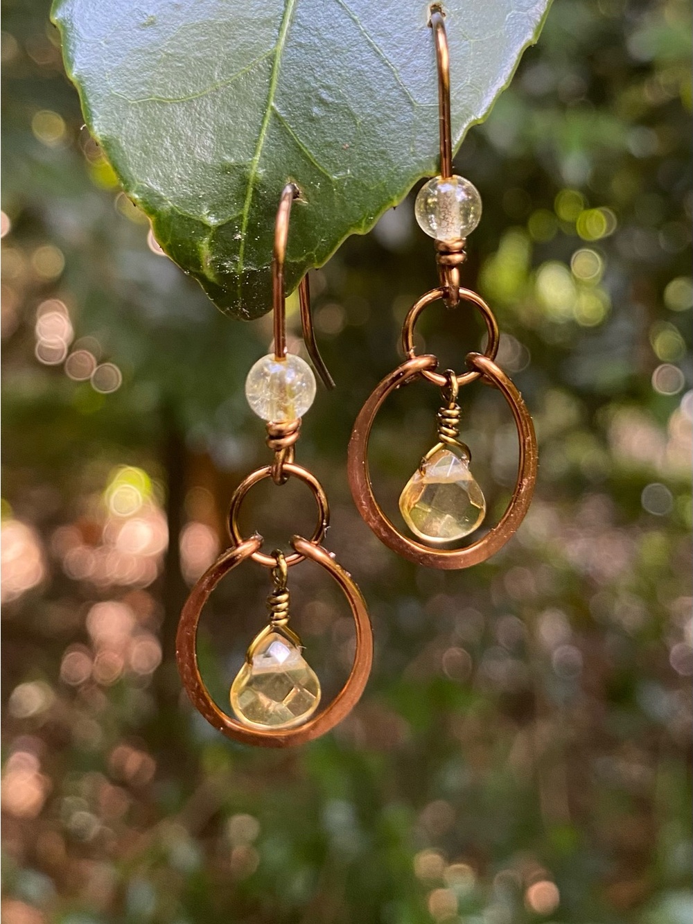 Citrine Hoops